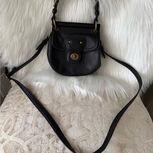 Vintage Coach Black Mini Bag with Gold Accents